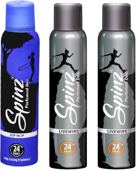 Spinz 1 Hip Hop & 2 Live Wire long-lasting freshness Deodorant spray ...