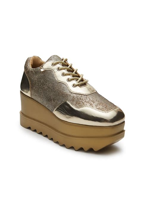 Buy Metallic Mela Wedge Sneakers for Dazzling Events | Anaar
