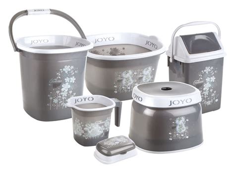 Joyo Better Homes Deluxe Square Floral Printed Bathroom Set (Grey-Semi ...