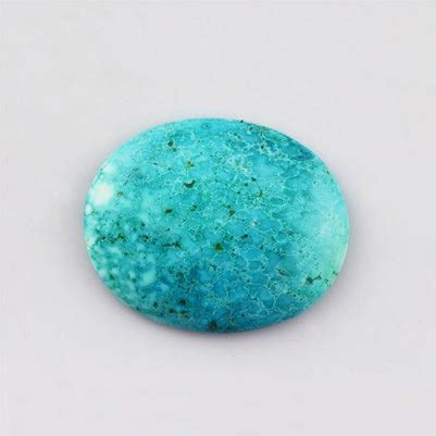 22.03ctw 27.1x22.2x5mm Oval Blue Turquoise Opaque Surface Clean AA+