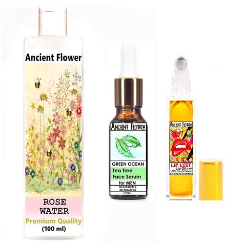 Ancient flower - Rose Water & GREEN OCEAN - Tea Tree Natural Face serum ...