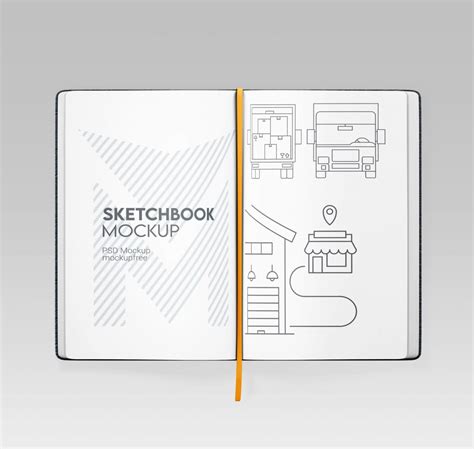 3 Free Sketchbook Mockup PSD Set - PsFiles