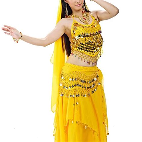 Buy BellyLady Professional Belly Dance Costume, Halter Bra Top, Hip f ...