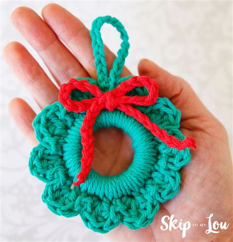 crochet mini christmas tree ornaments