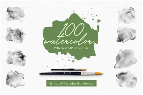Watercolor Photoshop Brush Set