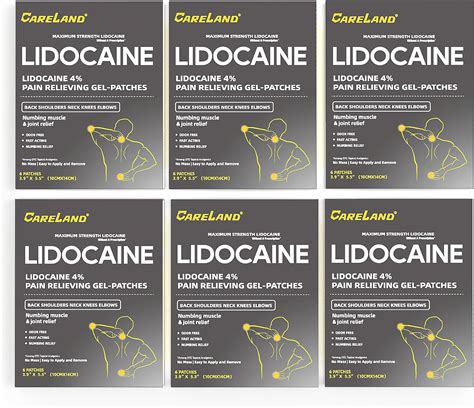 Amazon.com: CARELAND 4% Lidocaine Patches 36 Count Pain Relief Patches ...