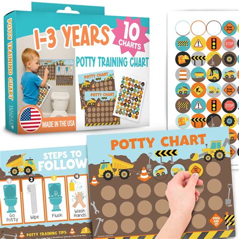 Hadley Designs Potty Training Chart For Boys With Fun Reward ...