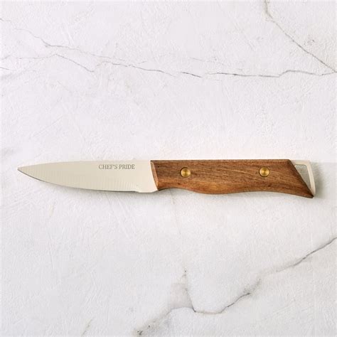 Buy Chefs Pride Hampton Stainless Steel Paring Knife with Acacia Wood ...