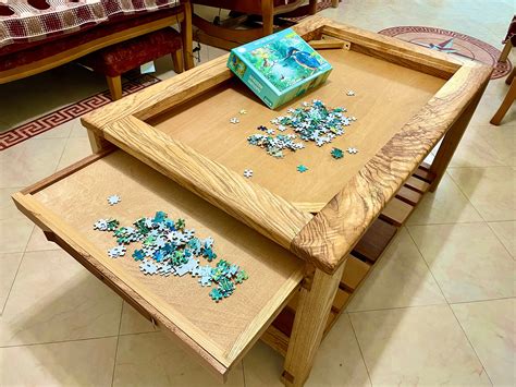 Wooden Puzzle / Board Game Coffee Table - Etsy