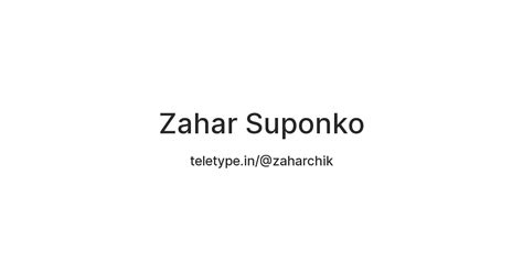 Zahar Suponko — Teletype