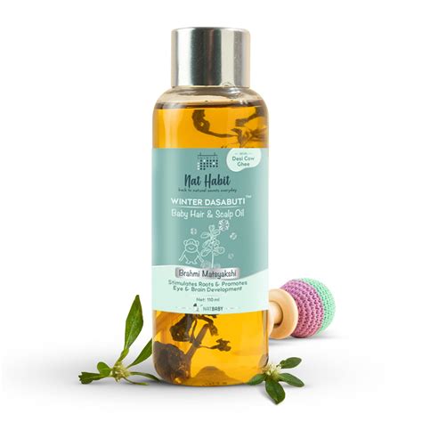 Nat Habit baby Scalp & Hair Oil 110ml | Brahmi Matsyakshi Dasabuti ...