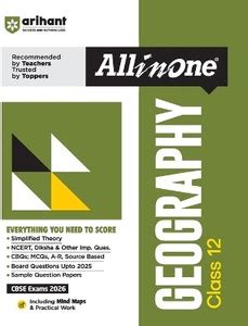 Arihant All in One Geography Class 12 for CBSE Exams 2025-26 as per ...