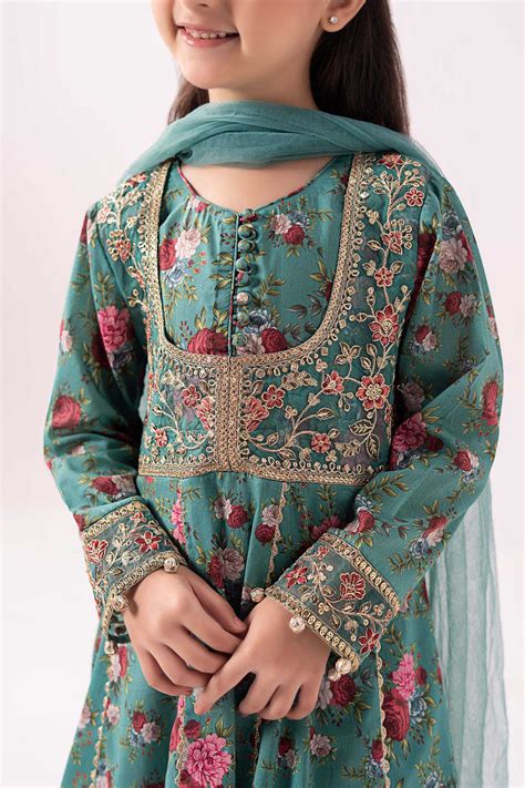 3 Piece Embroidered Lawn Suit - [MKD-EF24-32R1-Ferozi] – Nour