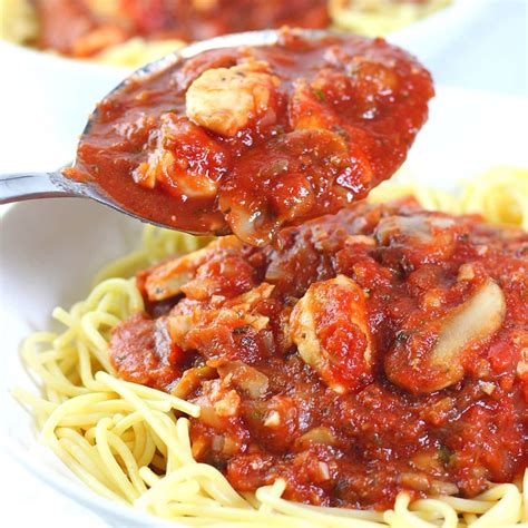 Chicken and Mushroom Marinara Sauce • Now Cook This!