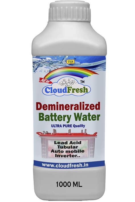 Buy CloudFresh Ultra-Pure Demineralized Water for Batteries 1Liter ...