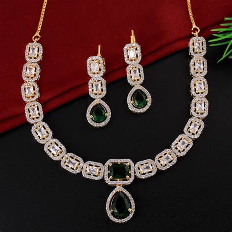 Buy Online Zircon Necklace Sets in India - Rebaari