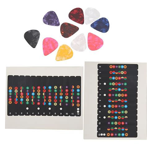 Frets Map Sticker, Universal Guitar Fretboard Stickers PVC for ...