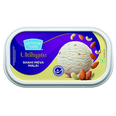 Mother Dairy Shahi Meva Malai Ice-cream Tub, 1000 ml : Amazon.in ...