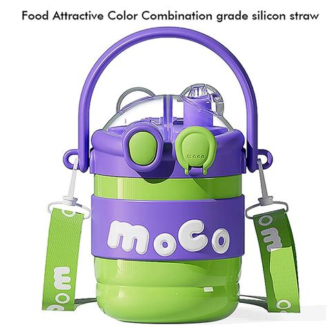 Green & Purple 2 way Lid Style Moco Kids Water, 600 ml - Little ...