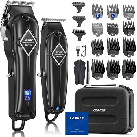GLAKER Professional Hair Clippers for Men - Cordless Clippers and ...