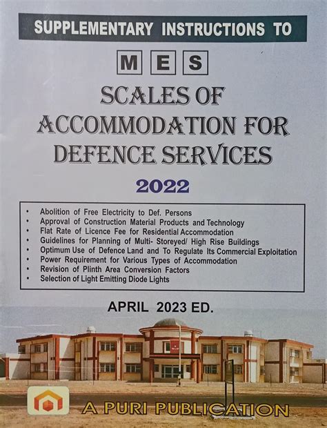 Supplementary Instructions to MES Scales of Accommodation for Defence ...