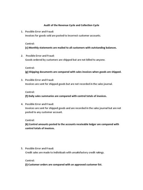 Image result for Audit Objective of Revenue Cycle Control and Test Control.pdf