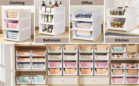HomeVogue 4 Pcs Almirah Organizer for Clothes Storage - Stack it Up ...
