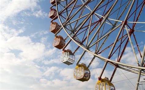 Download wallpaper 3840x2400 ferris wheel, cabins, sky, attraction 4k ...