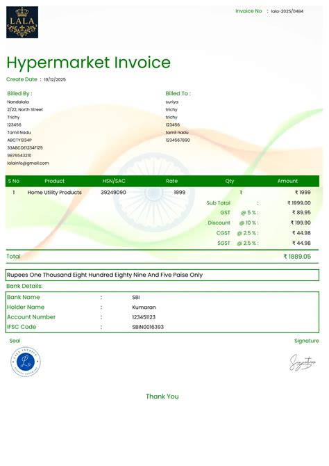 InvoiceFree — Hypermarket Invoice Generator,Creator,Maker
