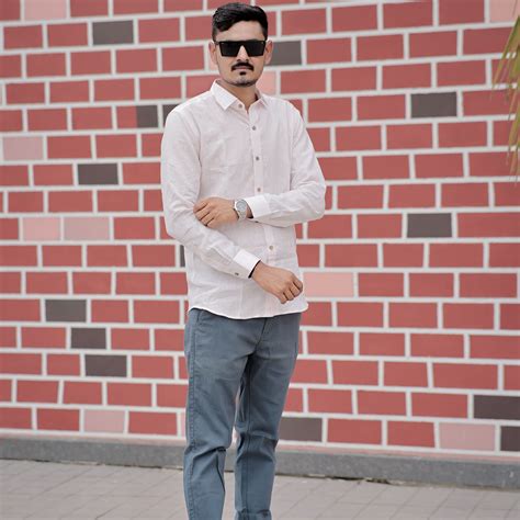 Pink Blossom Linen Shirt for Men – Spread Collar – Linen Wear