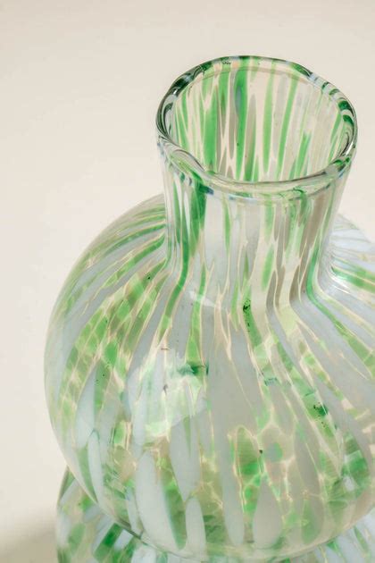 Buy Confetti Handblown Green Glass Flower Vase Online – Freedom Tree