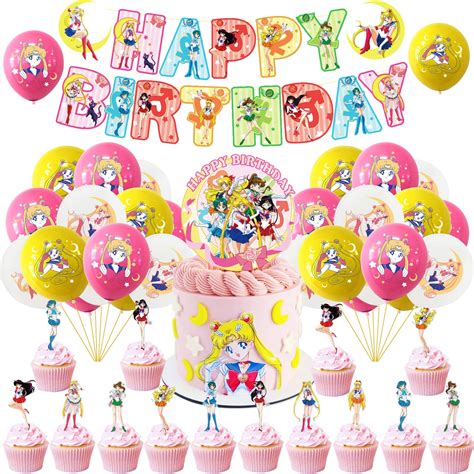 Dinoeyesailor Moon Birthday Party Decorations Sailor Moon Birthday ...