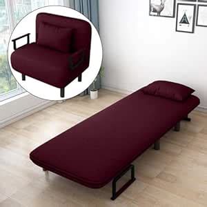 Royal Interiors 1 Seater Foldable Sofa with Cushion and Armrests ...