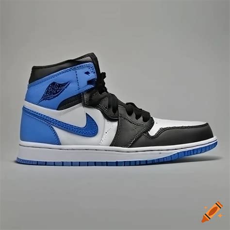 Pair of light blue jordan 1 sneakers on Craiyon