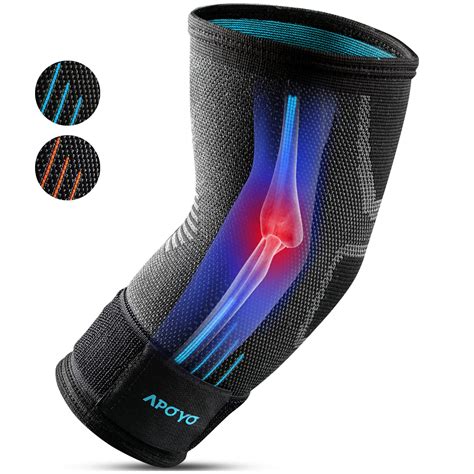 APOYO Elbow Brace for Tendonitis and Tennis Elbow, Compression Sleeve ...