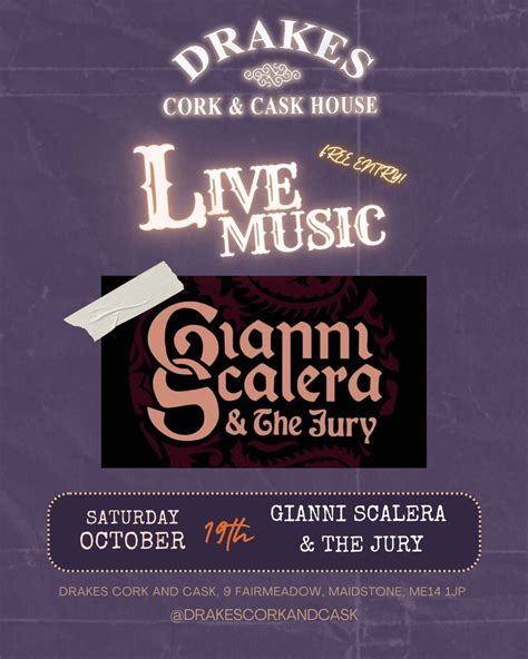Live Music Saturday with Gianni Scalera & The Jury, 9 Fairmeadow ...