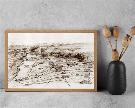 Buy Vintage Map of Old Punjab, Sikh Wall Art, Punjabi Home Décor, Art ...