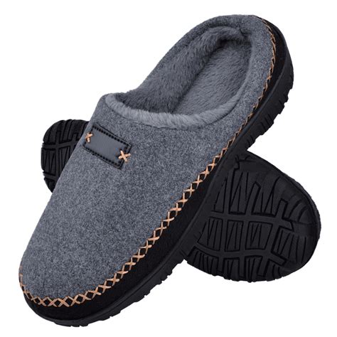 Berhood Men's Slippers Memory Foam House Slippers Mens Indoor Outdoor ...