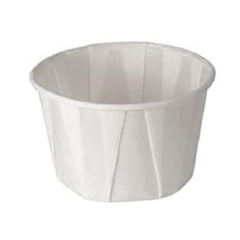 White Treated Paper Souffle Portion Cups for Measuring, Medicine ...