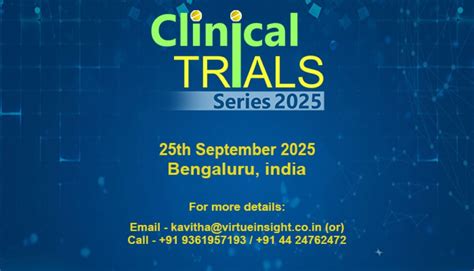 Attend Clinical Trials Series 2025 in Bangalore on September 25, 2025 ...
