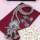 Total Fashion Silver Oxidised Designer Jewellery Krishna Flute Necklace ...