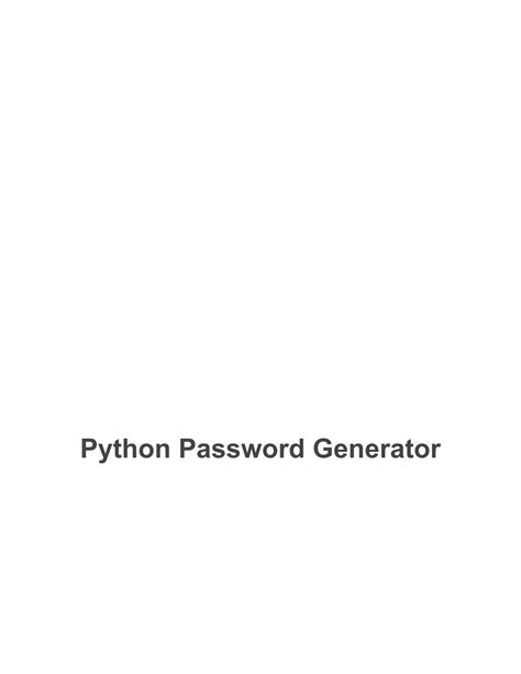 Password Generator Using Python 的图像结果