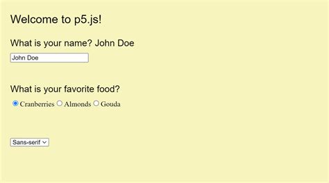 Input Elements Example 的图像结果