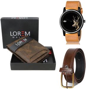 LOREM Belt, Wallet & Watch Combo Price in India - Buy LOREM Belt ...