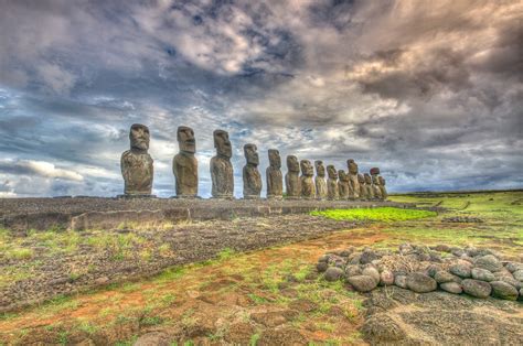 Rapa Nui, Easter Island, Chile, Stones, Sky, HDR, HD Wallpaper | Rare ...