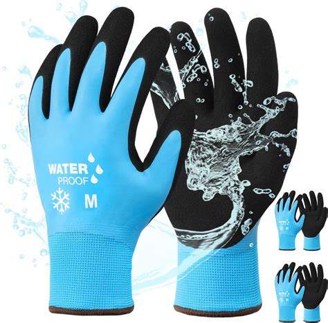 DULFINE 100% Waterproof Winter Work Gloves for Men and Women,Foam Latex ...