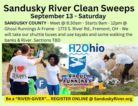 Sandusky River Clean Sweep, 1773 S. River Rd (across from the Fremont ...
