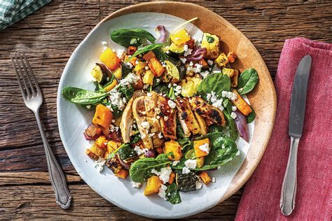 Sweet Mustard Chicken & Veg Salad Recipe