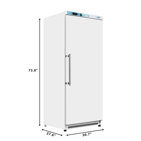20 Cu. Ft. Commercial Reach-in Refrigerator in White with Manual Defro ...
