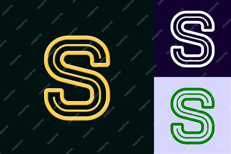 Strikethrough Icon With a Capital Letter S Outline and a Sma Abstract ...